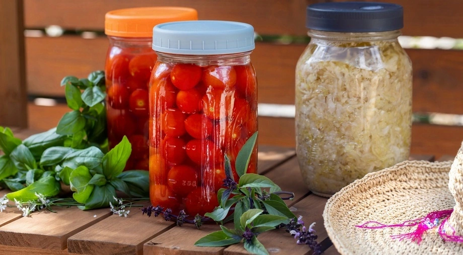 vegetable canning workspace